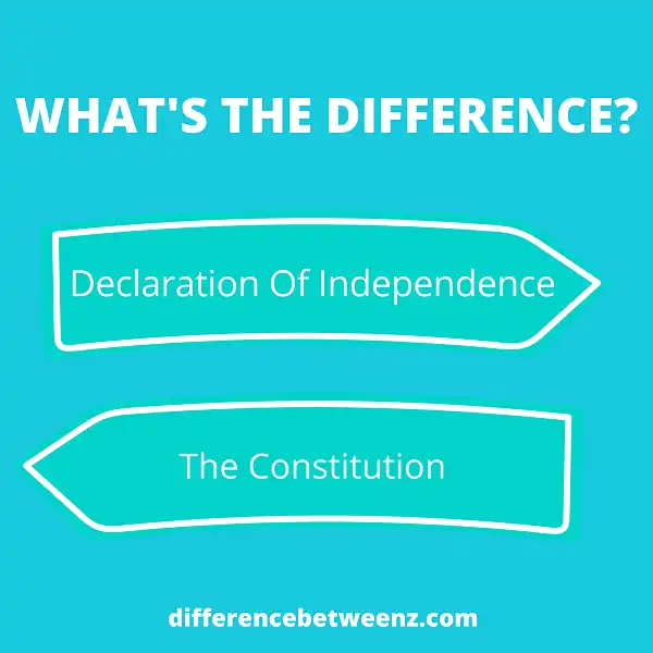 Difference between Declaration Of Independence and The Constitution