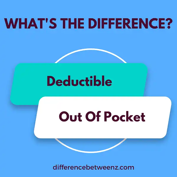 Difference between Deductible and Out Of Pocket