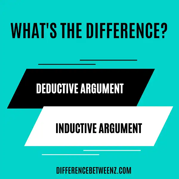 Difference between Deductive and Inductive Arguments