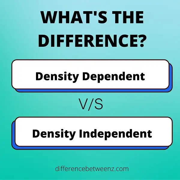 Difference between Density Dependent and Density Independent