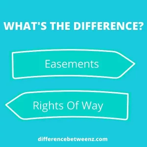 Difference between Easements and Rights Of Way