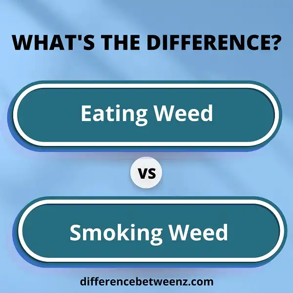 Difference between Eating and Smoking Weed