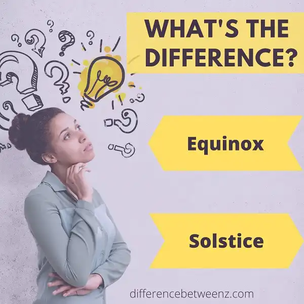 Difference between Equinox and Solstice
