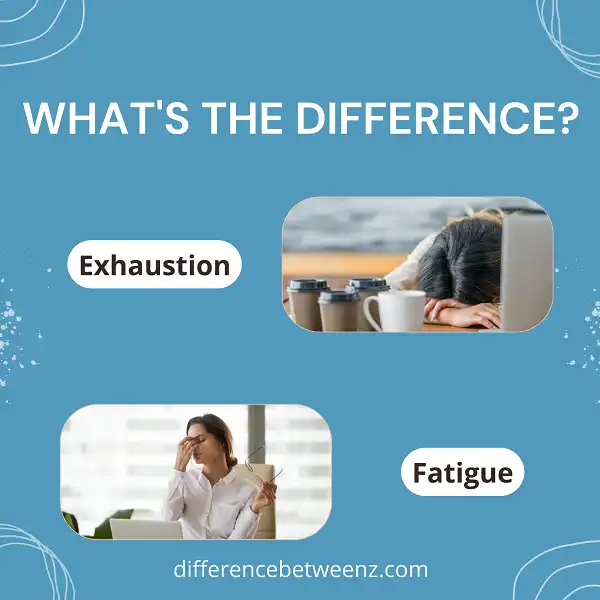 Difference between Exhaustion and Fatigue - Difference Betweenz