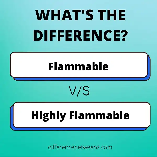 Difference between Flammable and Highly Flammable