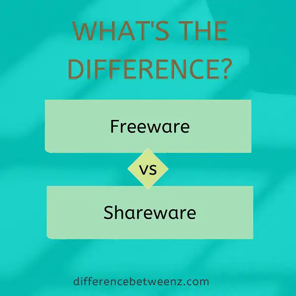 Difference between Freeware and Shareware