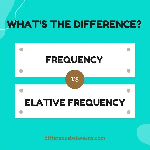 Difference between Frequency and Relative Frequency