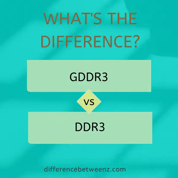Difference between GDDR3 and DDR3