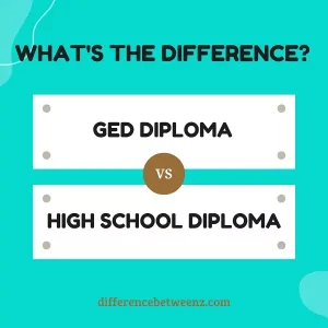 Difference between GED and High School Diploma
