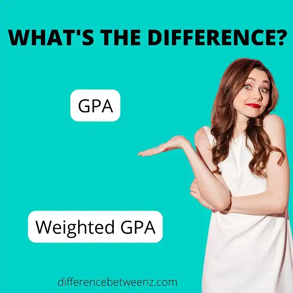 Difference between GPA and Weighted GPA