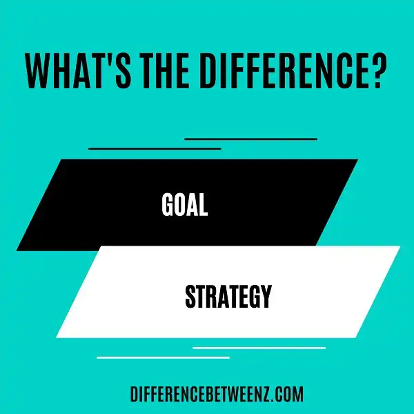 Difference between Goals and Strategies