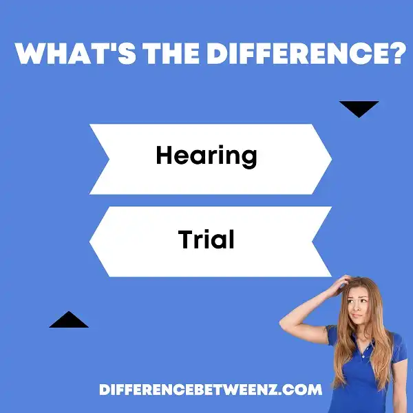 Difference between Hearing and Trial
