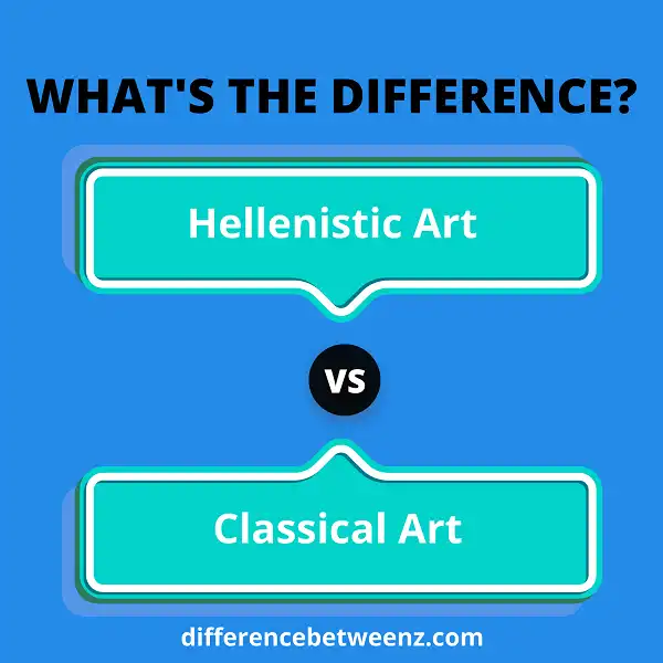 Difference between Hellenistic and Classical Art