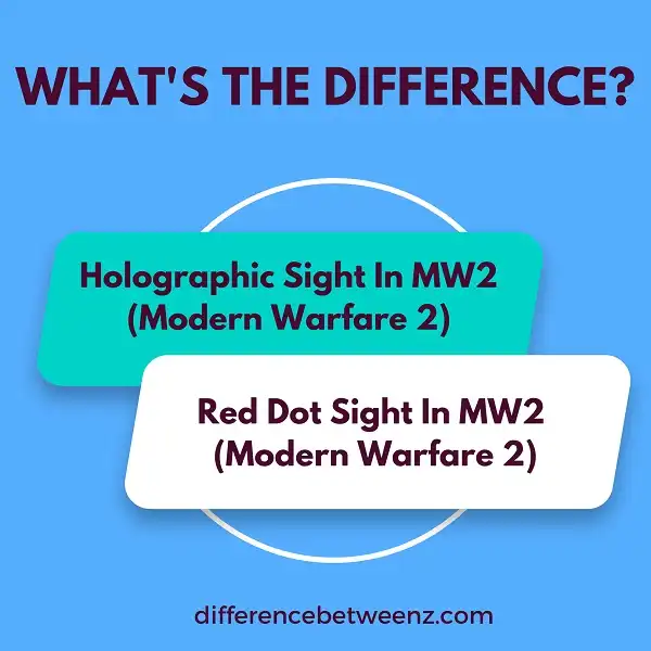Difference between Holographic and Red Dot Sights In MW2 (Modern Warfare 2)