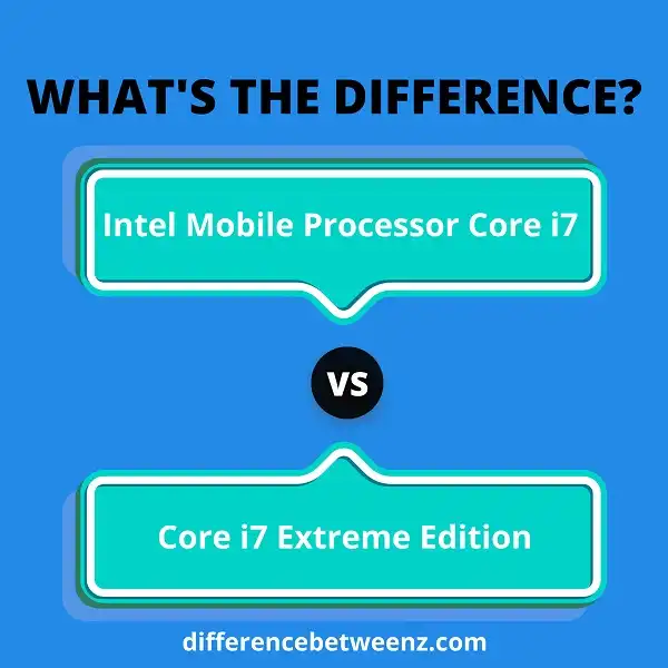 Difference between Intel Mobile Processor Core i7 and Core i7 Extreme Edition
