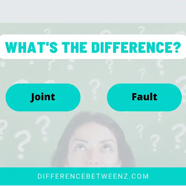 Difference between Joints and Faults