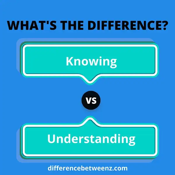 Difference between Knowing and Understanding