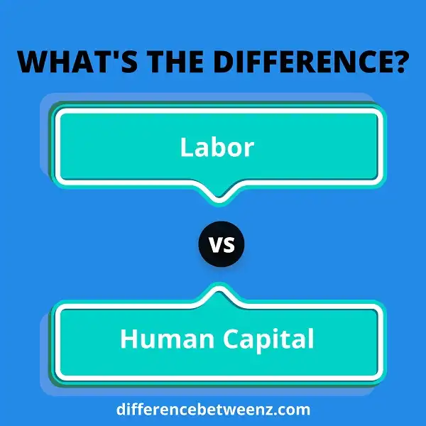 Difference between Labor and Human Capital
