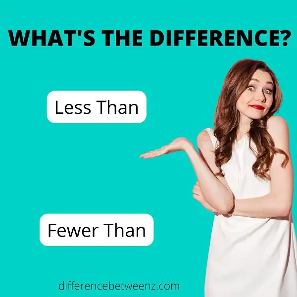 Difference between Less Than and Fewer Than