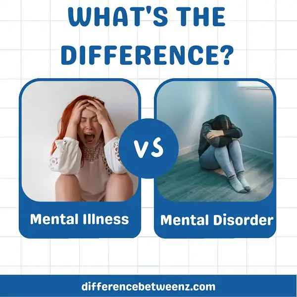 Difference between Mental Illness and Mental Disorder