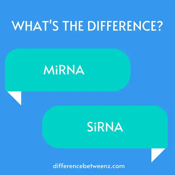 Difference between MiRNA and SiRNA