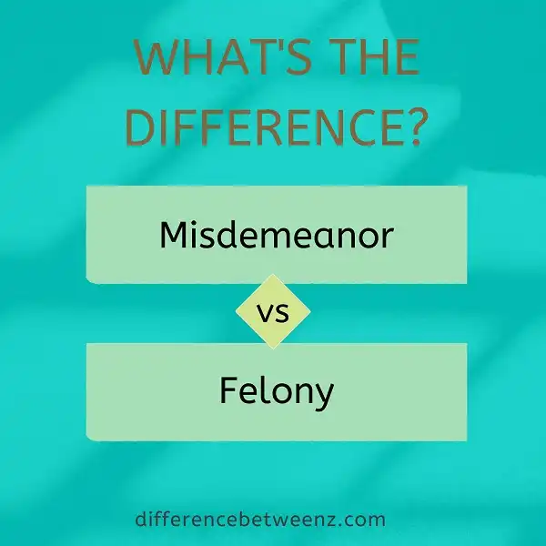 Difference between Misdemeanor and Felony