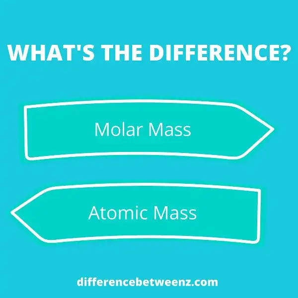 Difference between Molar Mass and Atomic Mass