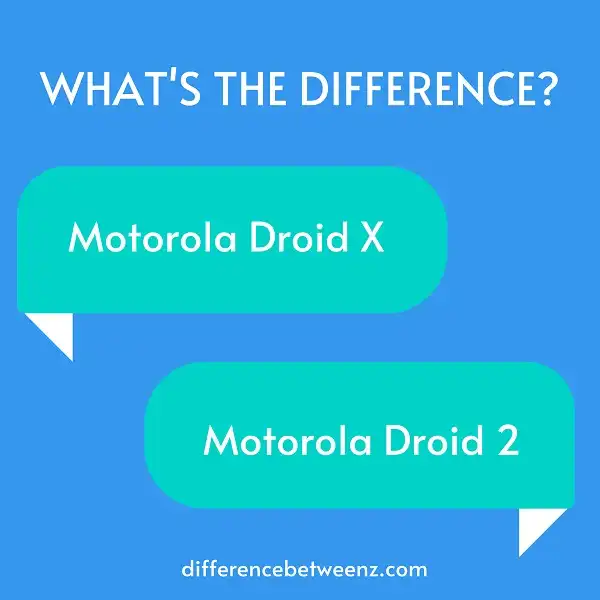 Difference between Motorola Droid X and Motorola Droid 2