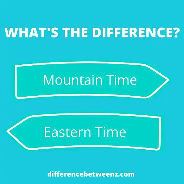 Difference between Mountain Time and Eastern Time