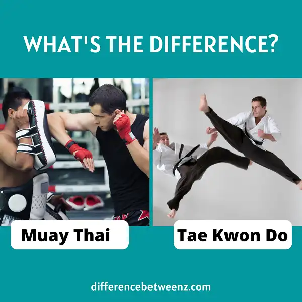 Difference between Muay Thai and Tae Kwon Do