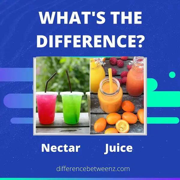 Difference between Nectar and Juice