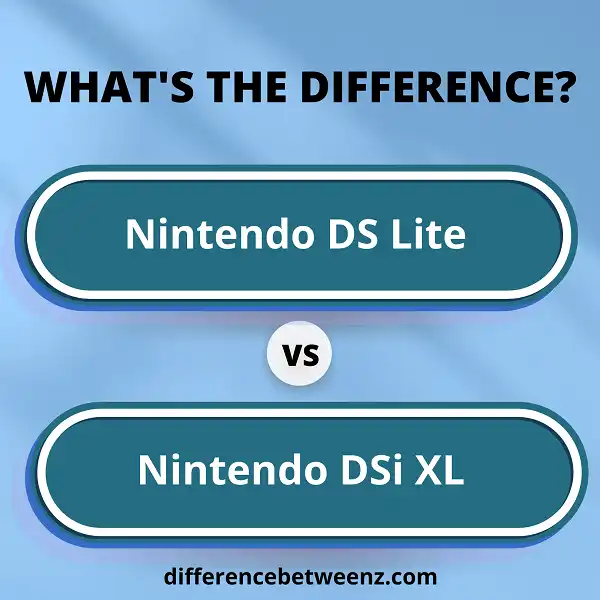 Difference between Nintendo DS Lite and DSi XL