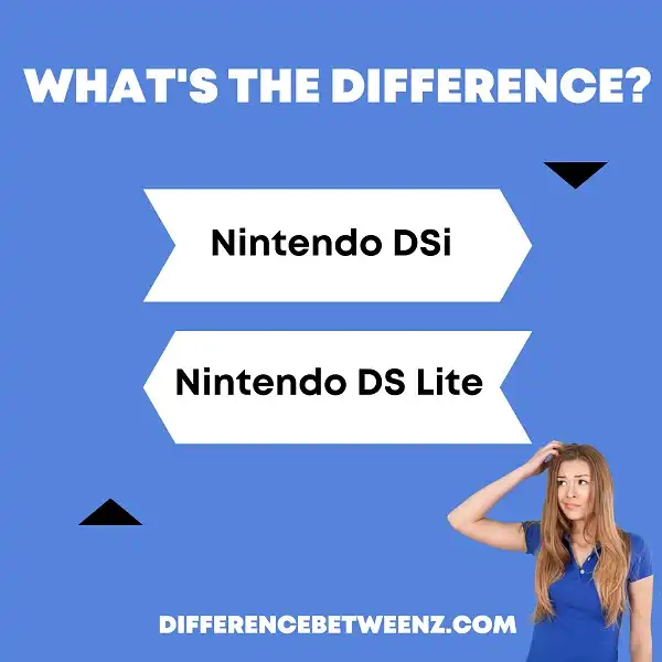 Difference between Nintendo DSi and DS Lite