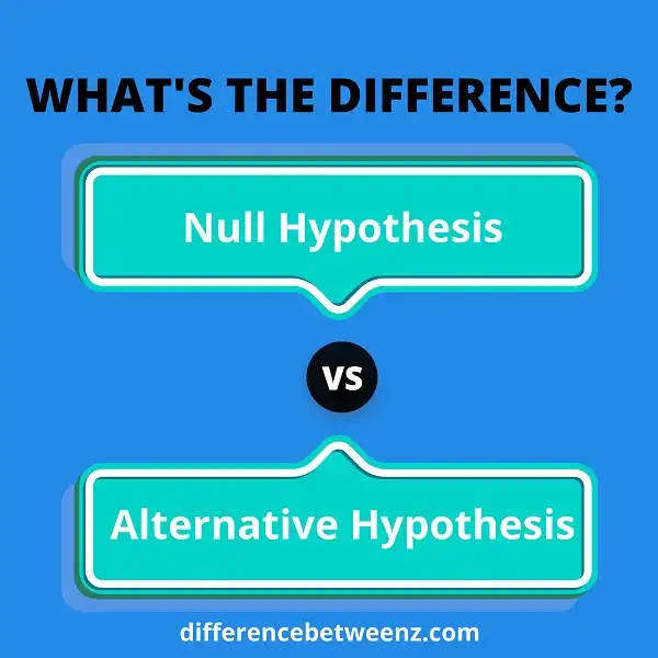 Difference between Null and Alternative Hypothesis