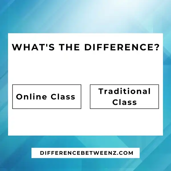 Difference between Online Classes and Traditional Classes