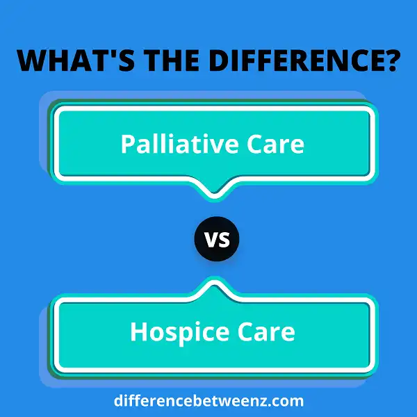 Difference between Palliative Care and Hospice