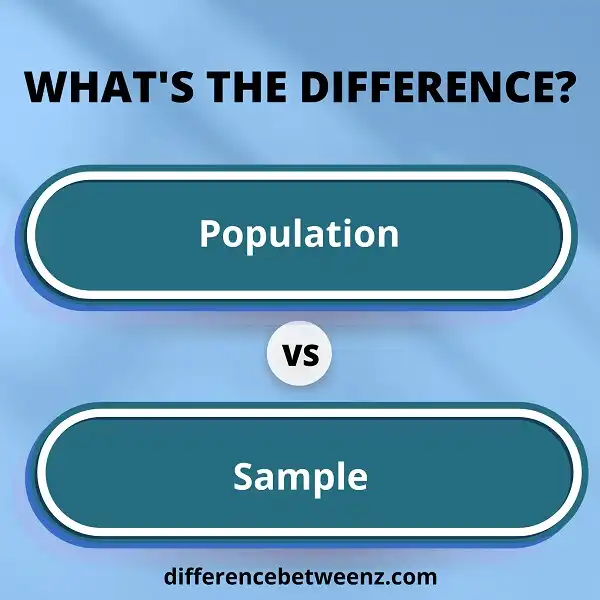 Difference between Population and Sample