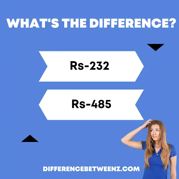 Difference between Rs-232 and Rs-485