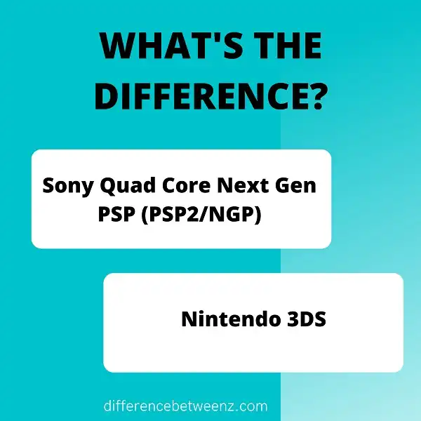 Difference between Sony Quad Core Next Gen PSP (PSP2/NGP) and Nintendo 3DS