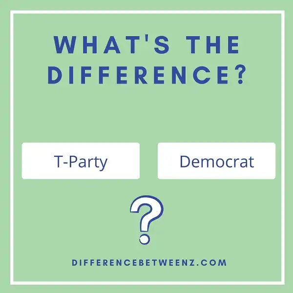 Difference between T-Party and Democrats