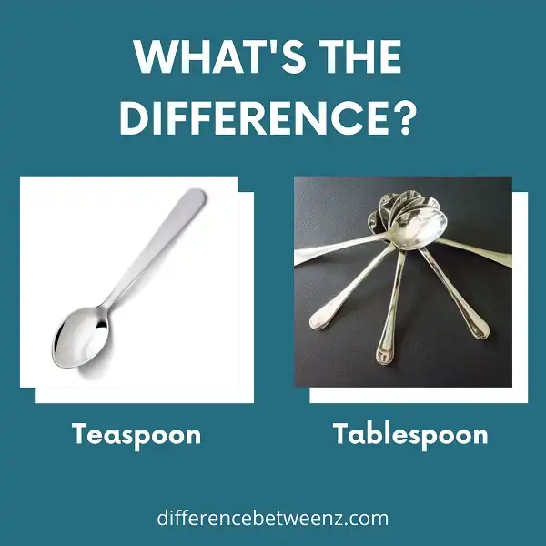 Difference between Teaspoon and Tablespoon