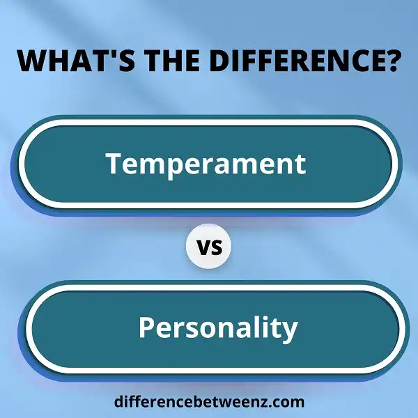 Difference between Temperament and Personality