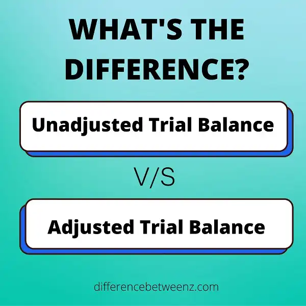 Difference between Unadjusted and Adjusted Trial Balance