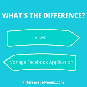 Difference between Viber and Vonage Facebook Application