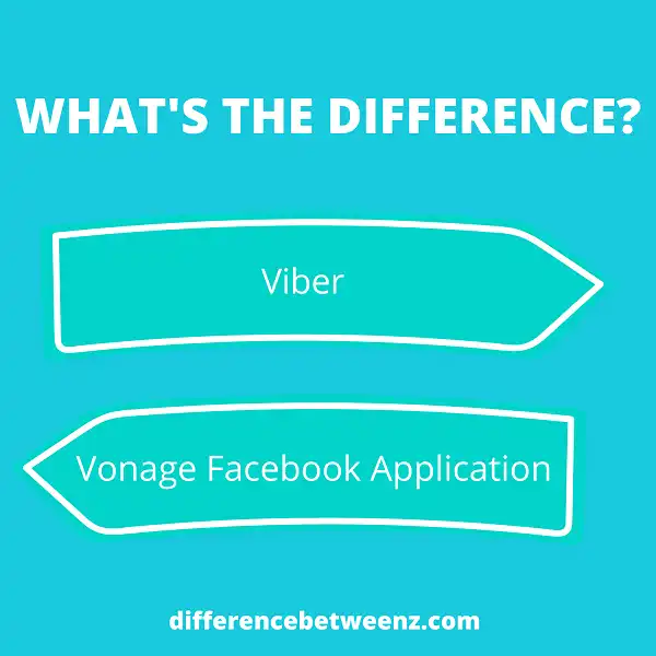 Difference between Viber and Vonage Facebook Application
