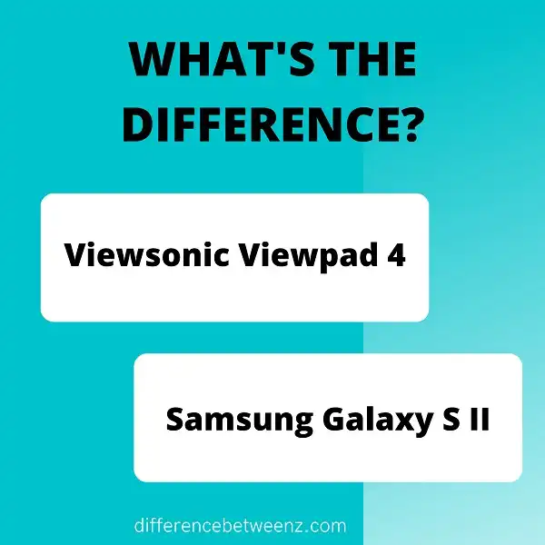 Difference between Viewsonic Viewpad 4 and Samsung Galaxy S II