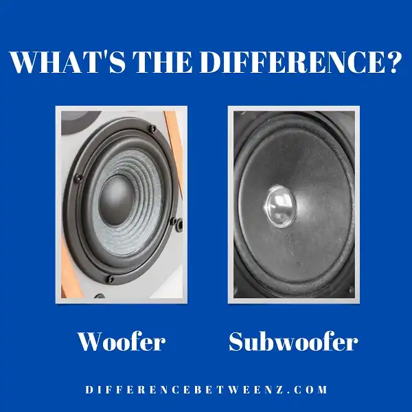 Difference between Woofer and Subwoofer