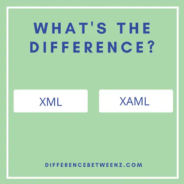 Difference between XML and XAML