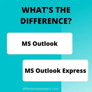 Differences between MS Outlook and MS Outlook Express