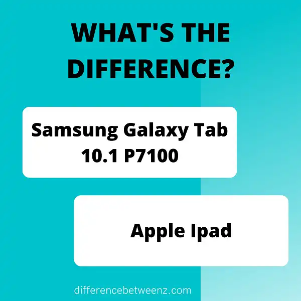 Differences between Samsung Galaxy Tab 10.1 P7100 and Apple Ipad